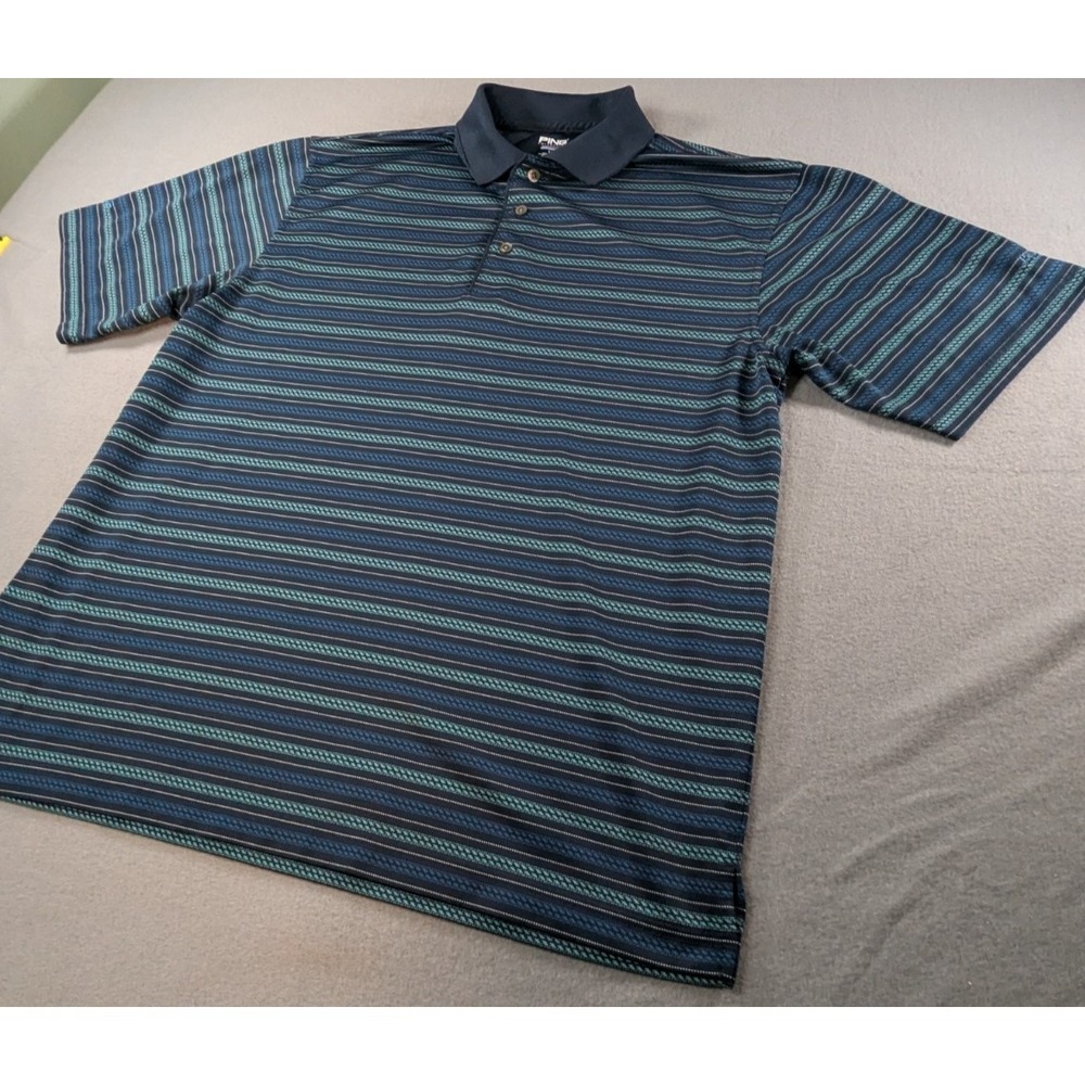 PING Collection Performance Dynamics Polo Mens Large Palm Aire Country Club Blue